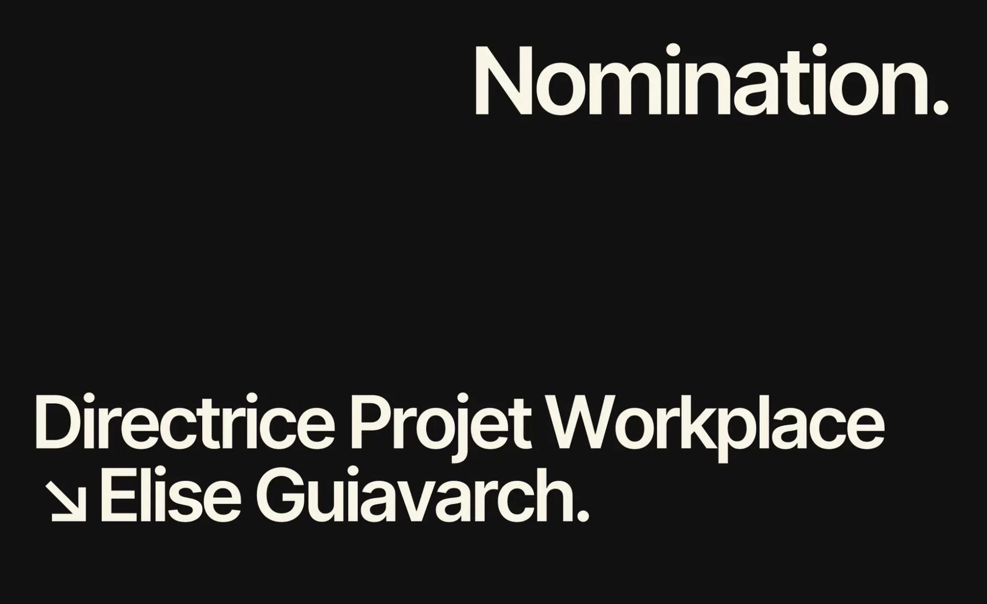 Nomination Elise Guiavarch